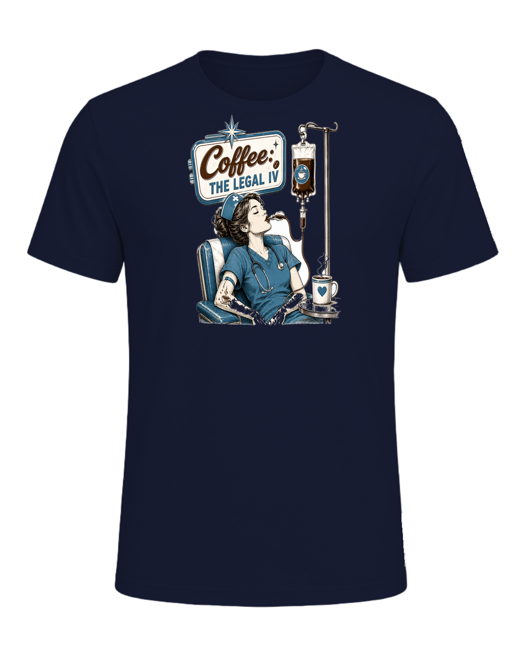 Nurse + Coffee — Navy