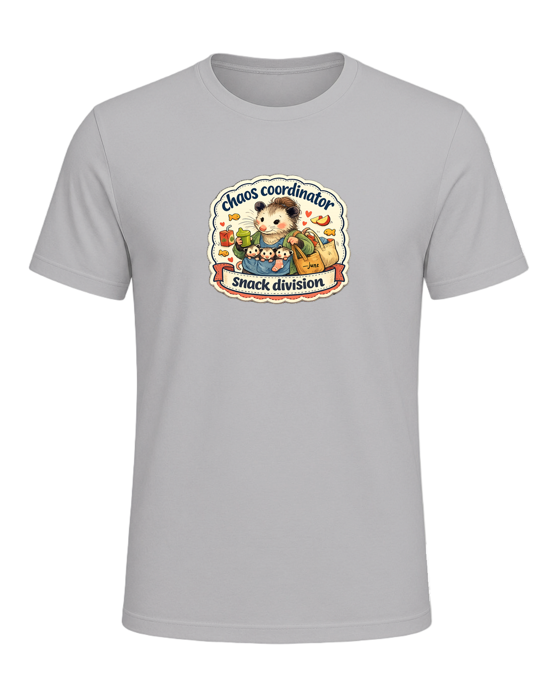 Chaos Coordinator, Snack Division Tee — Athletic Heather
