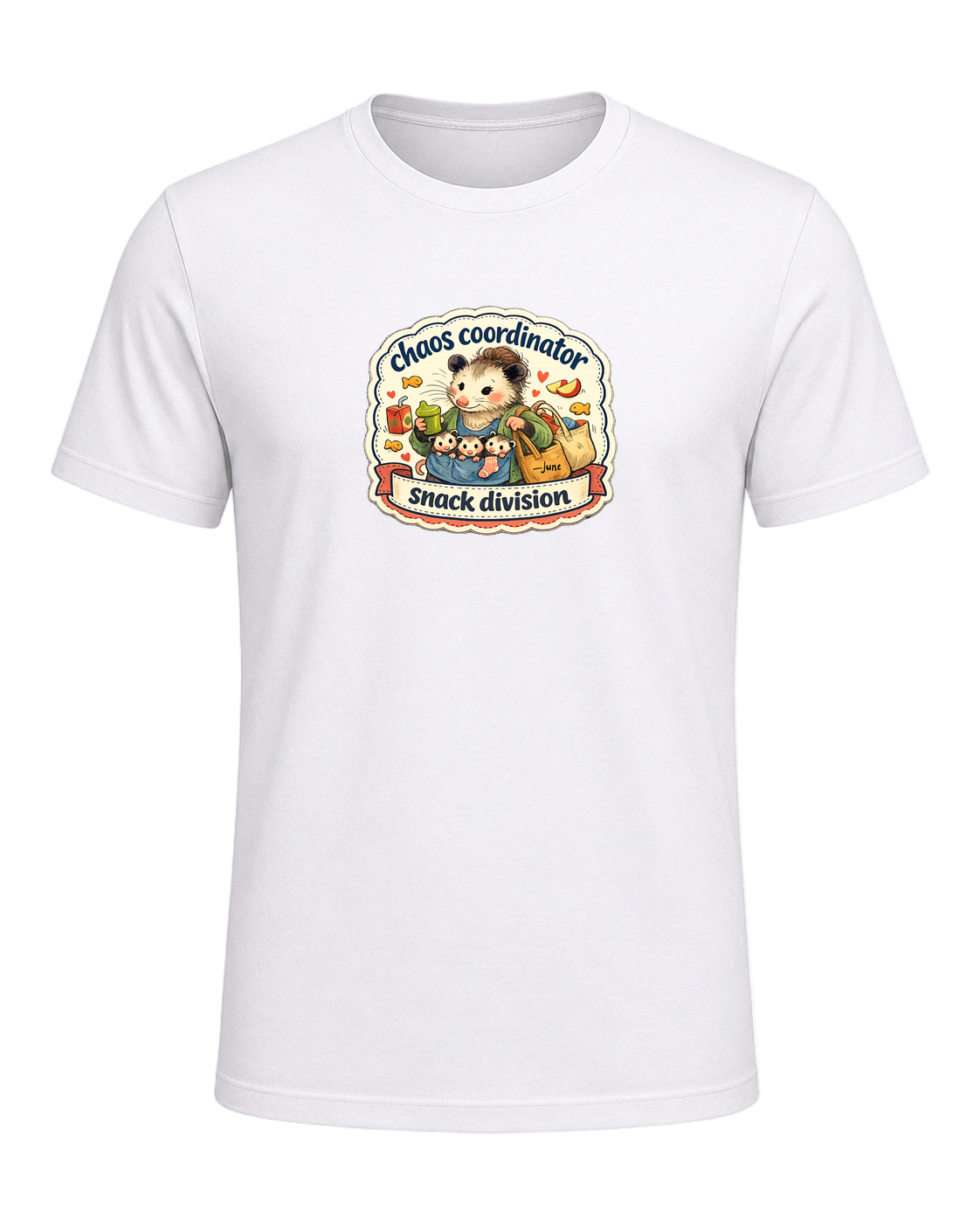 Chaos Coordinator, Snack Division Tee — White