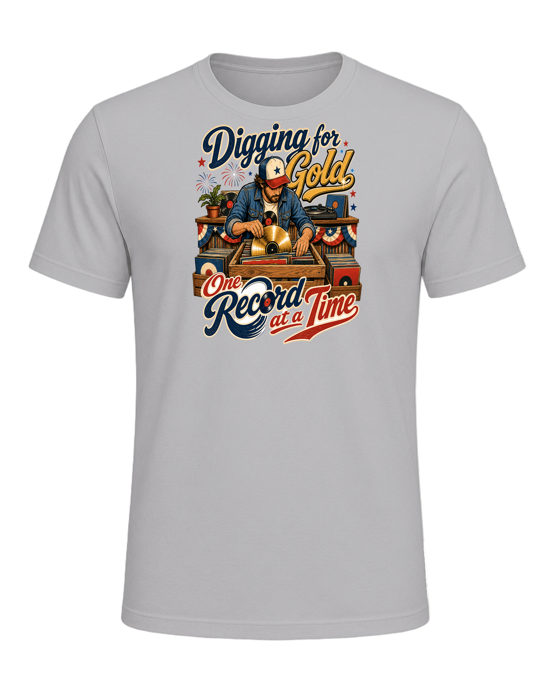 Vinyl Record Digger — Athletic Heather