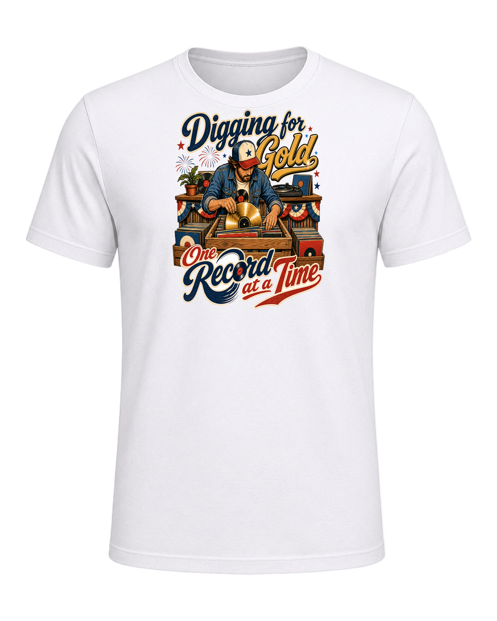 Vinyl Record Digger — White
