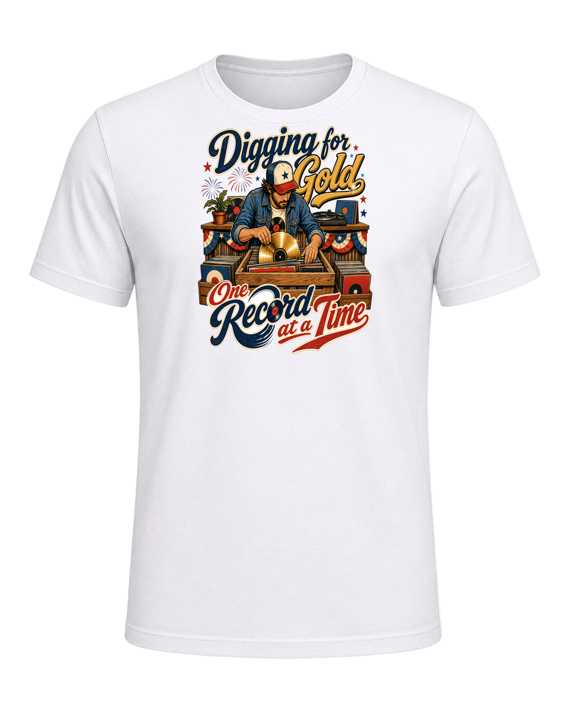Vinyl Record Digger — White