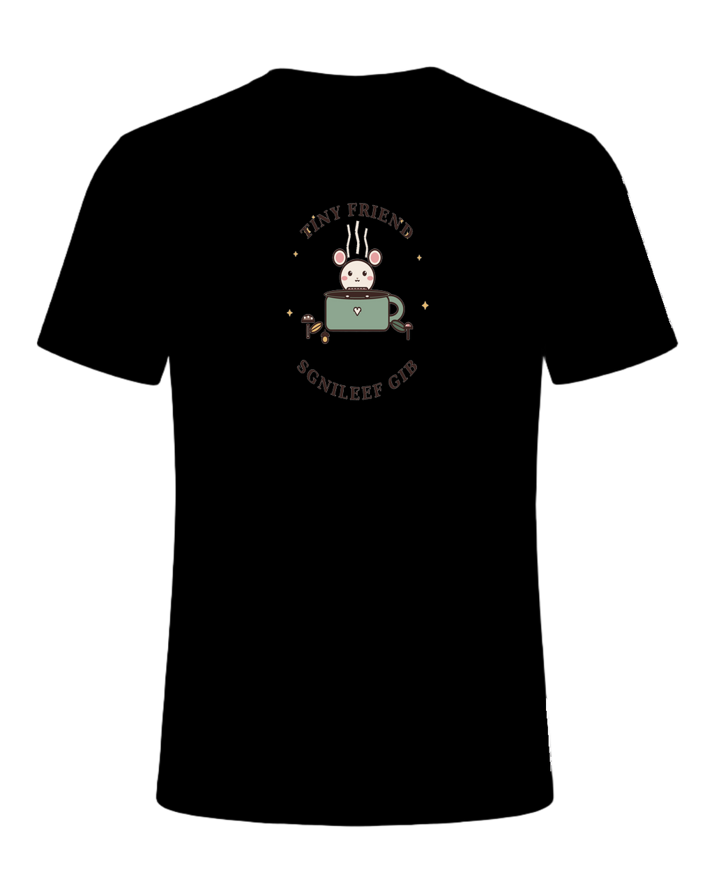 TINY FRIEND BIG FEELINGS — Black