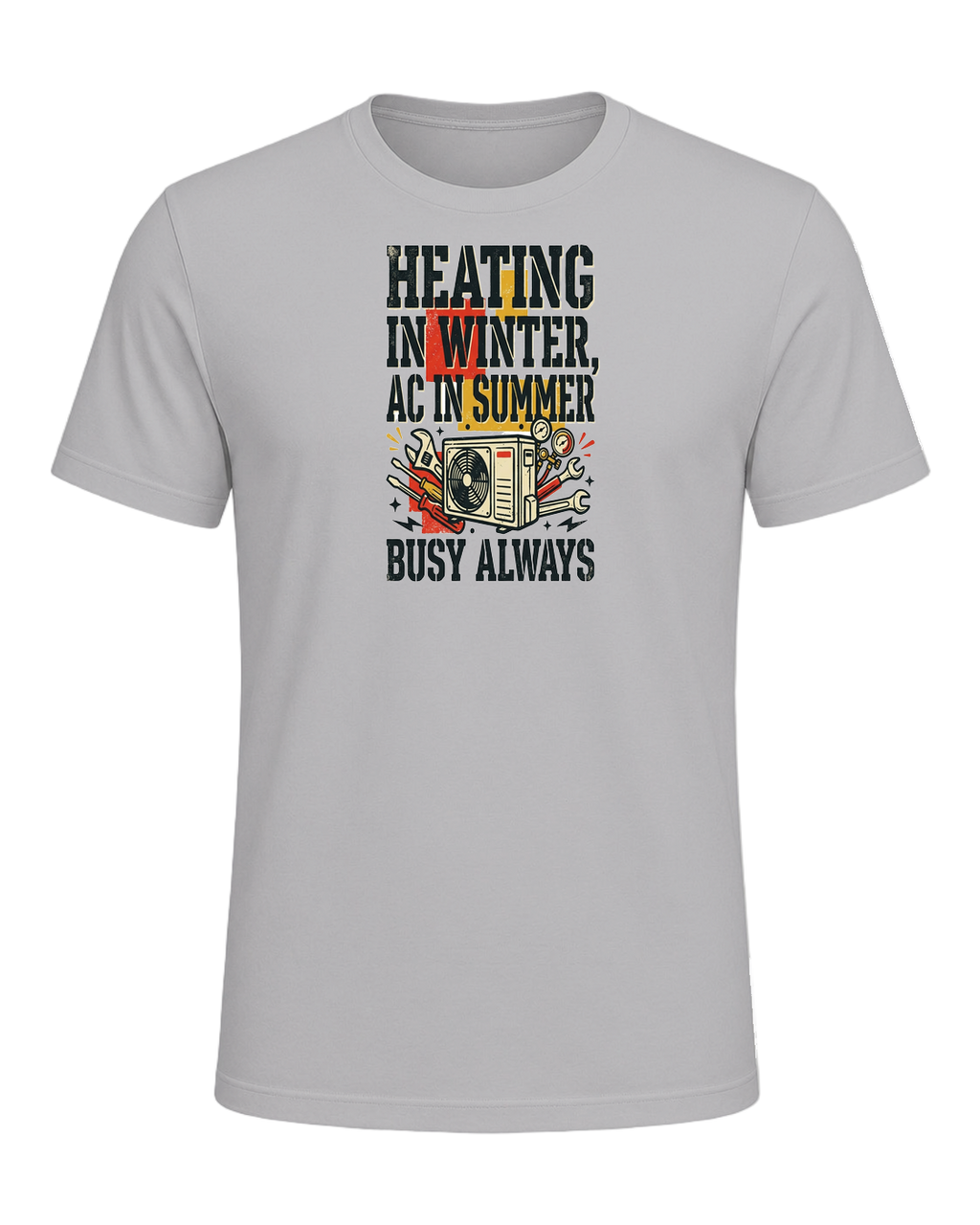 Heating in winter, AC in summer, busy always — Athletic Heather