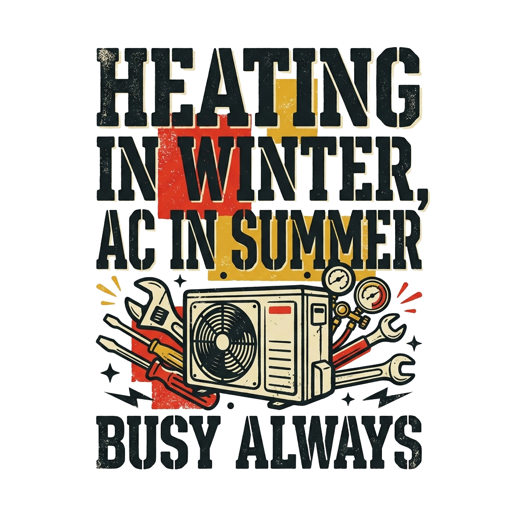 Heating in winter, AC in summer, busy always