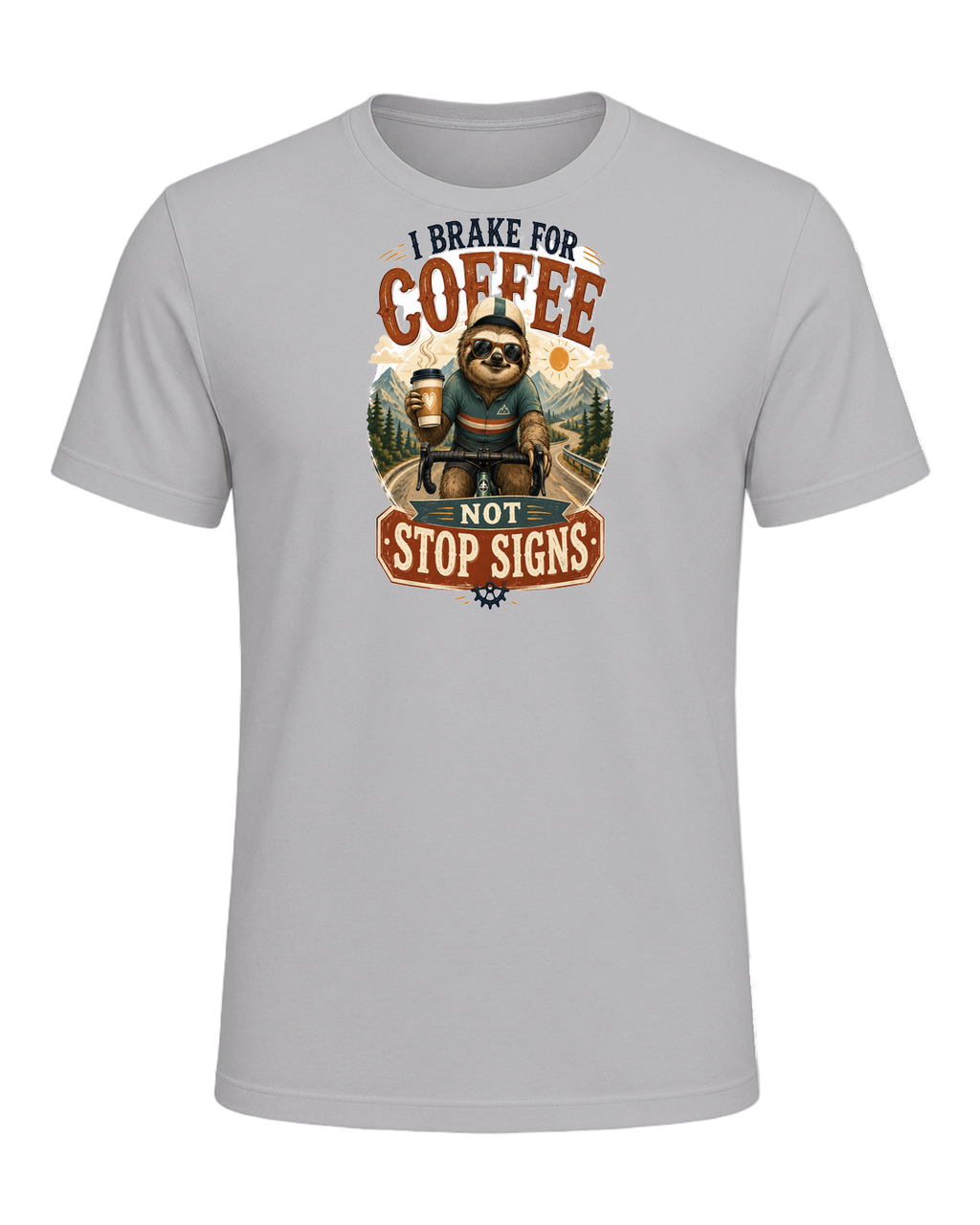 I BRAKE FOR COFFEE NOT STOP SIGNS — Athletic Heather