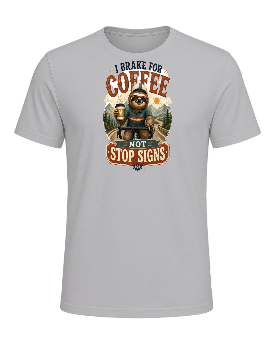 I BRAKE FOR COFFEE NOT STOP SIGNS — Athletic Heather