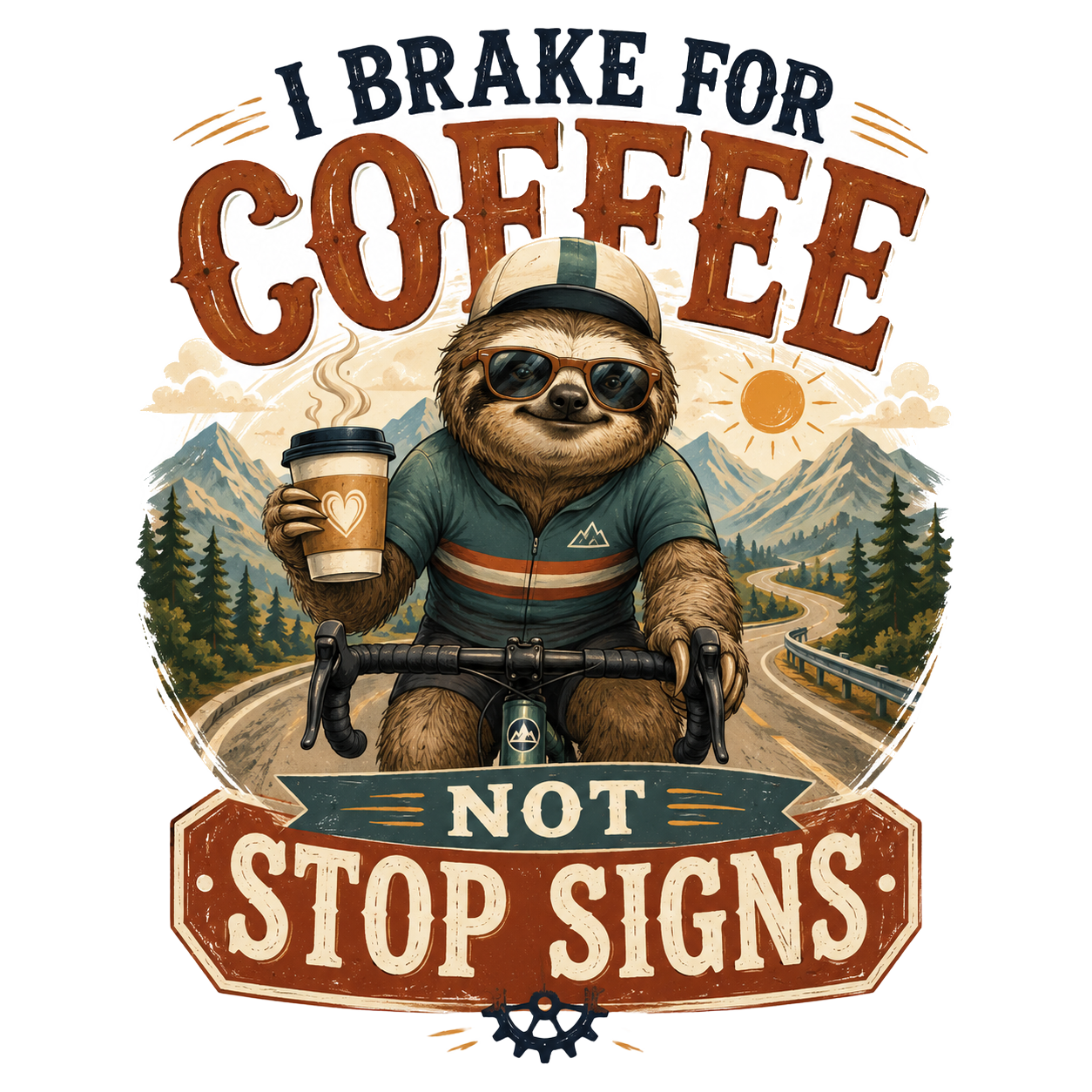 I BRAKE FOR COFFEE NOT STOP SIGNS