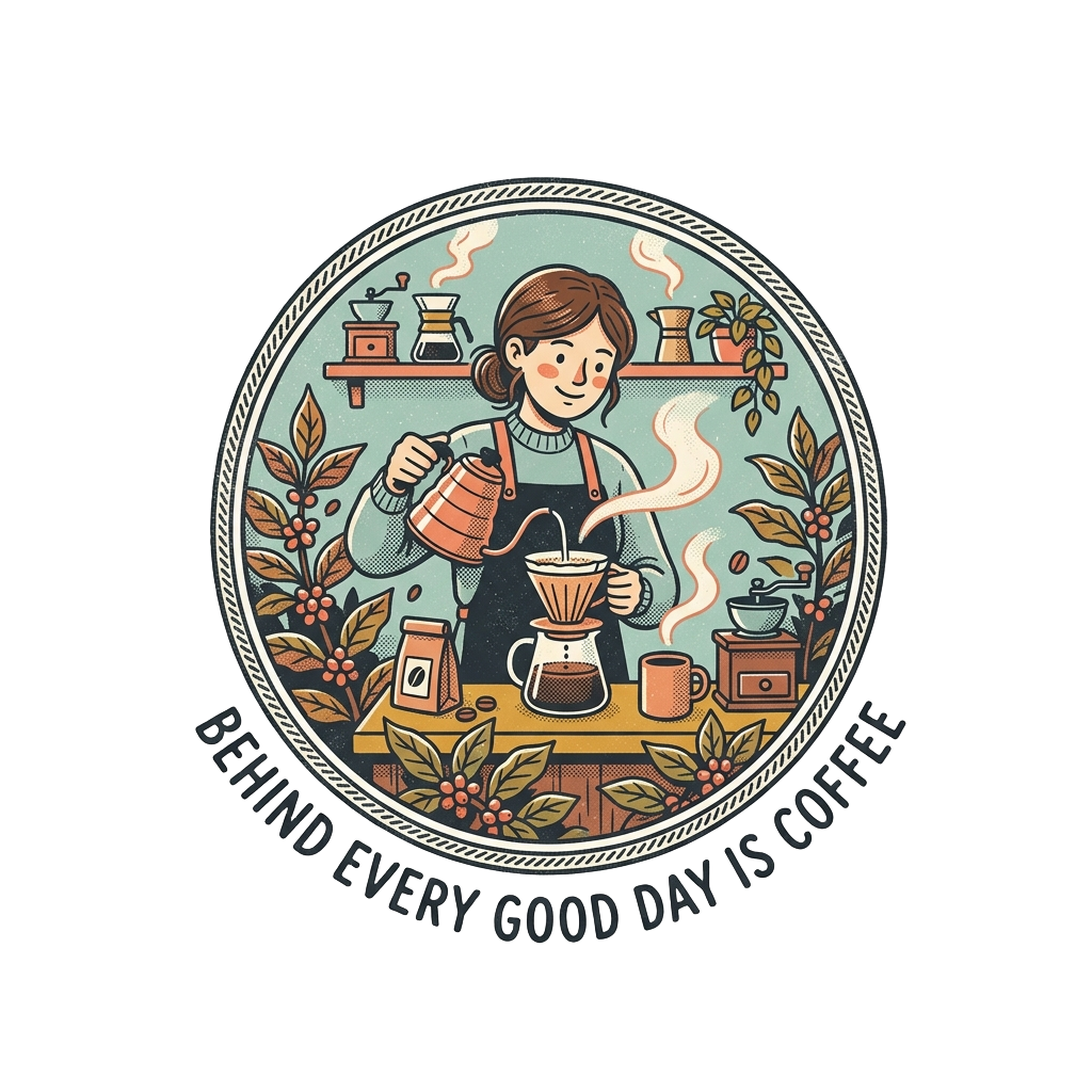 BEHIND EVERY GOOD DAY IS COFFEE