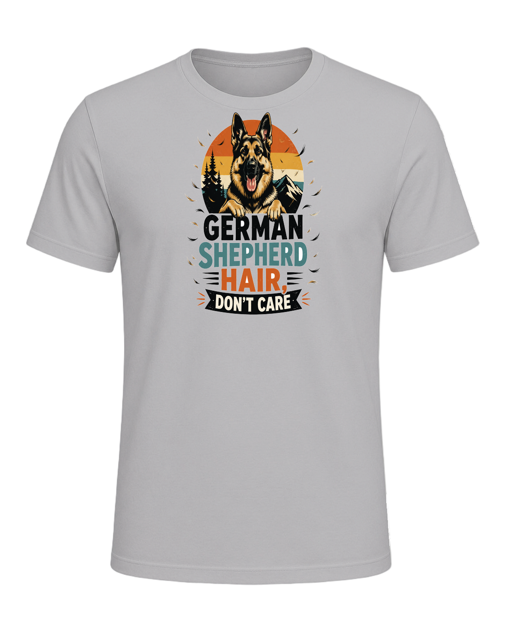 GERMAN SHEPHERD HAIR, DON'T CARE — Athletic Heather