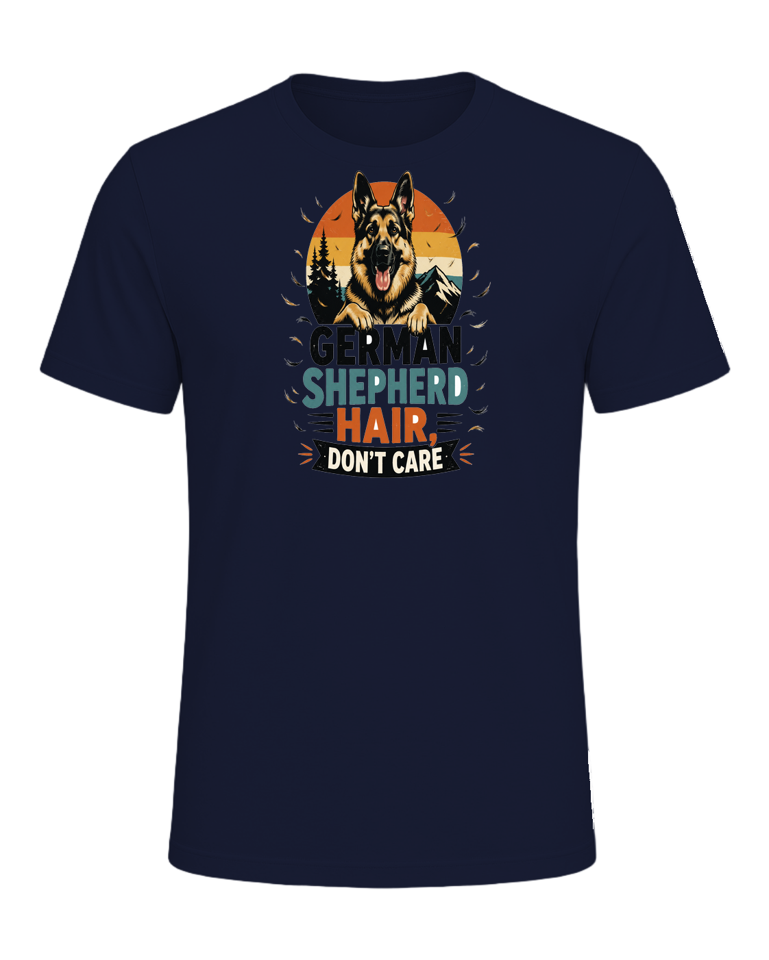 GERMAN SHEPHERD HAIR, DON'T CARE — Navy