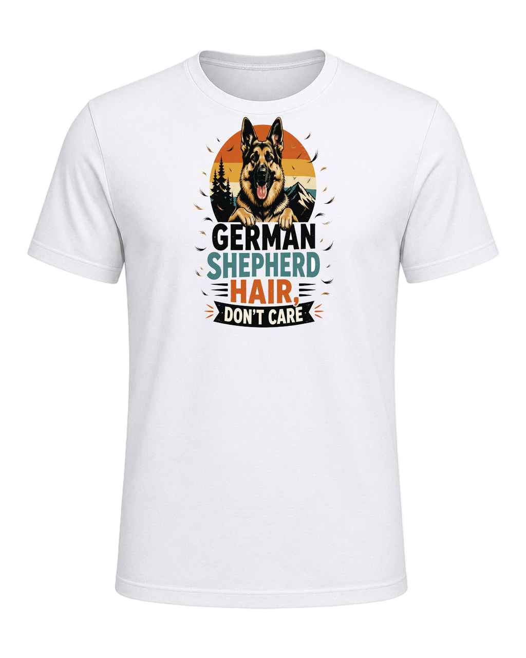 GERMAN SHEPHERD HAIR, DON'T CARE — White