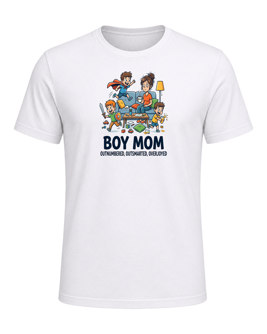 Boy Mom Humor — White