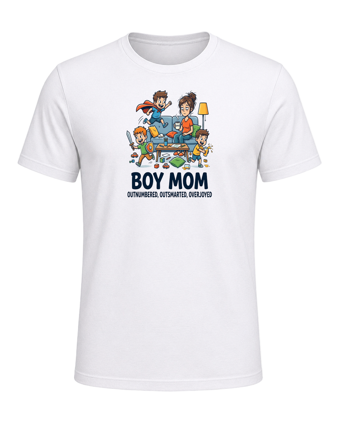 Boy Mom Humor — White