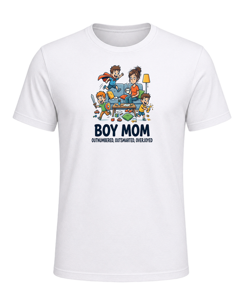 Boy Mom Humor — White
