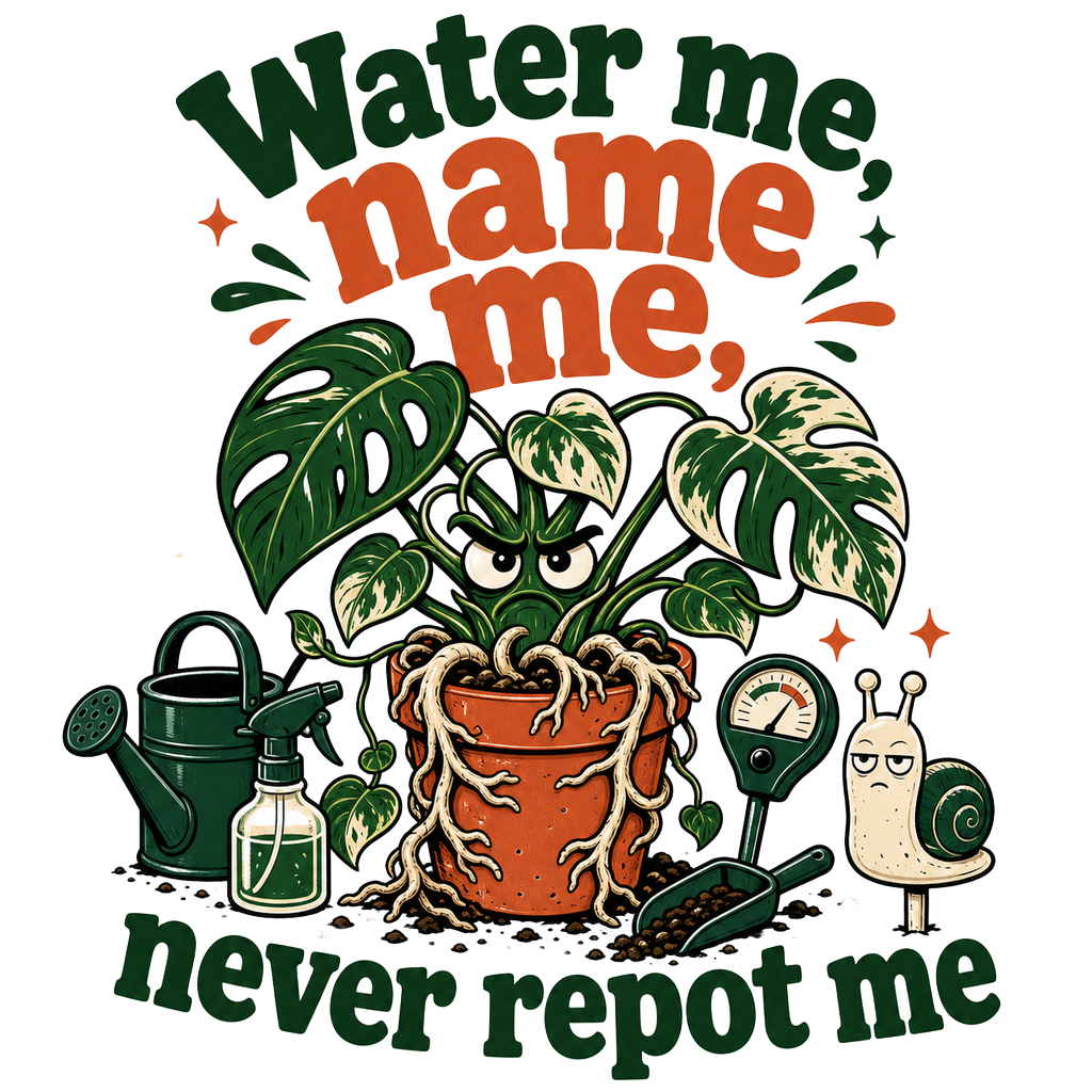 Water me, name me, never repot me