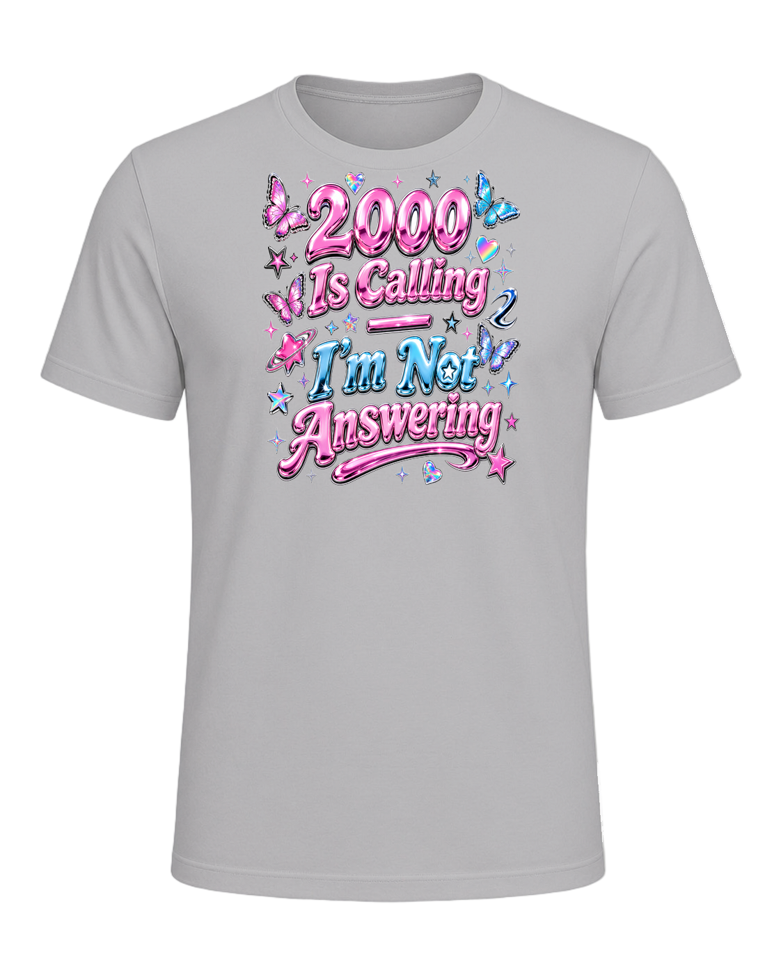 Y2K Chrome Style — Athletic Heather