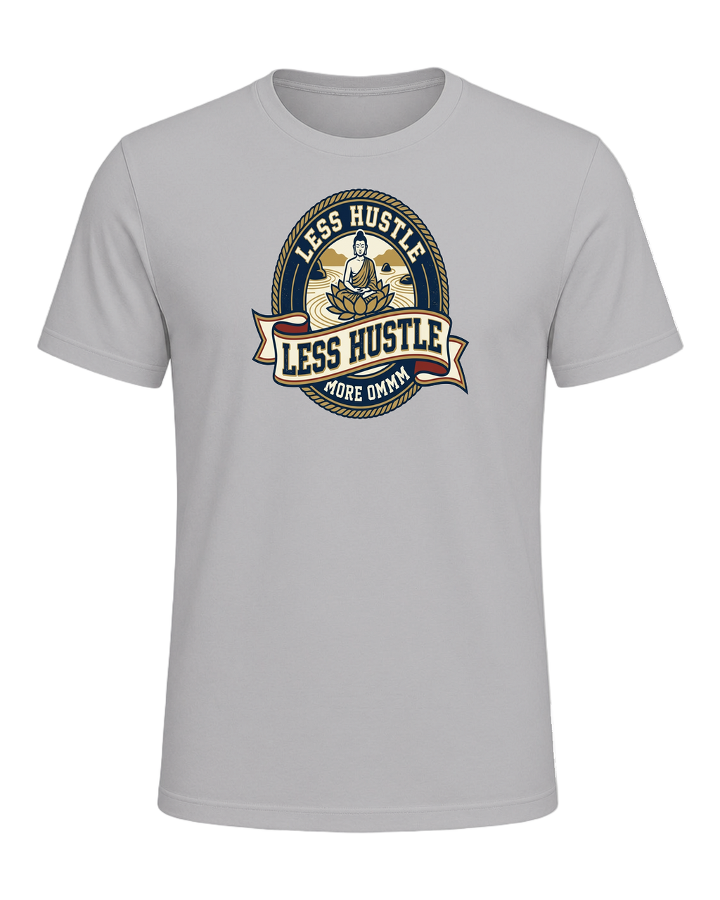 LESS HUSTLE MORE OMMM — Athletic Heather