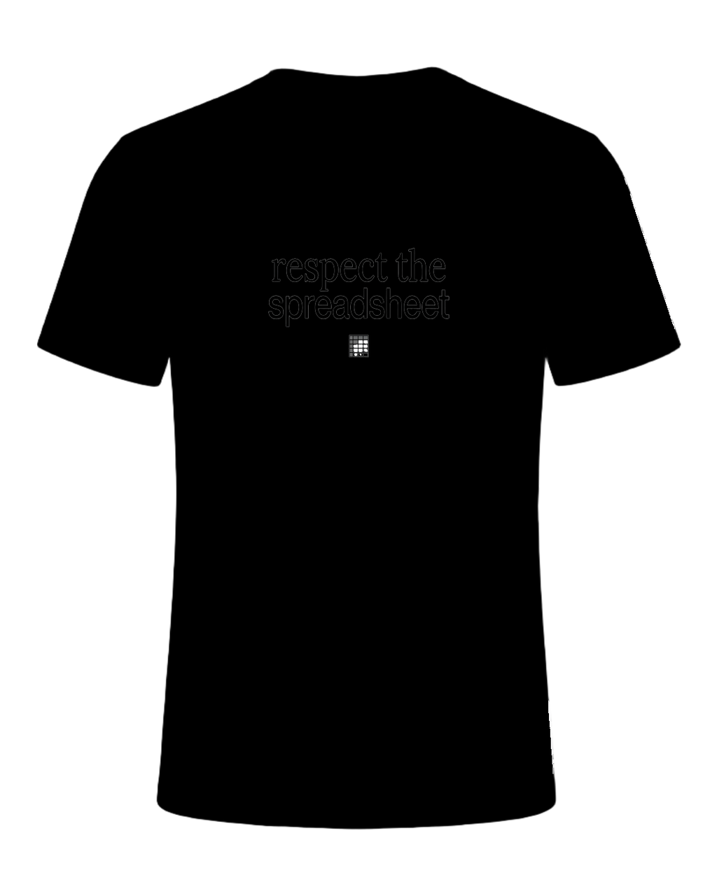 respect the spreadsheet — Black