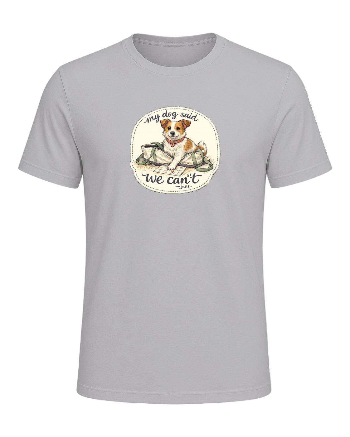 A cozy hand-drawn dog mom tee for anyone whose plans require tiny paw approval. — Athletic Heather