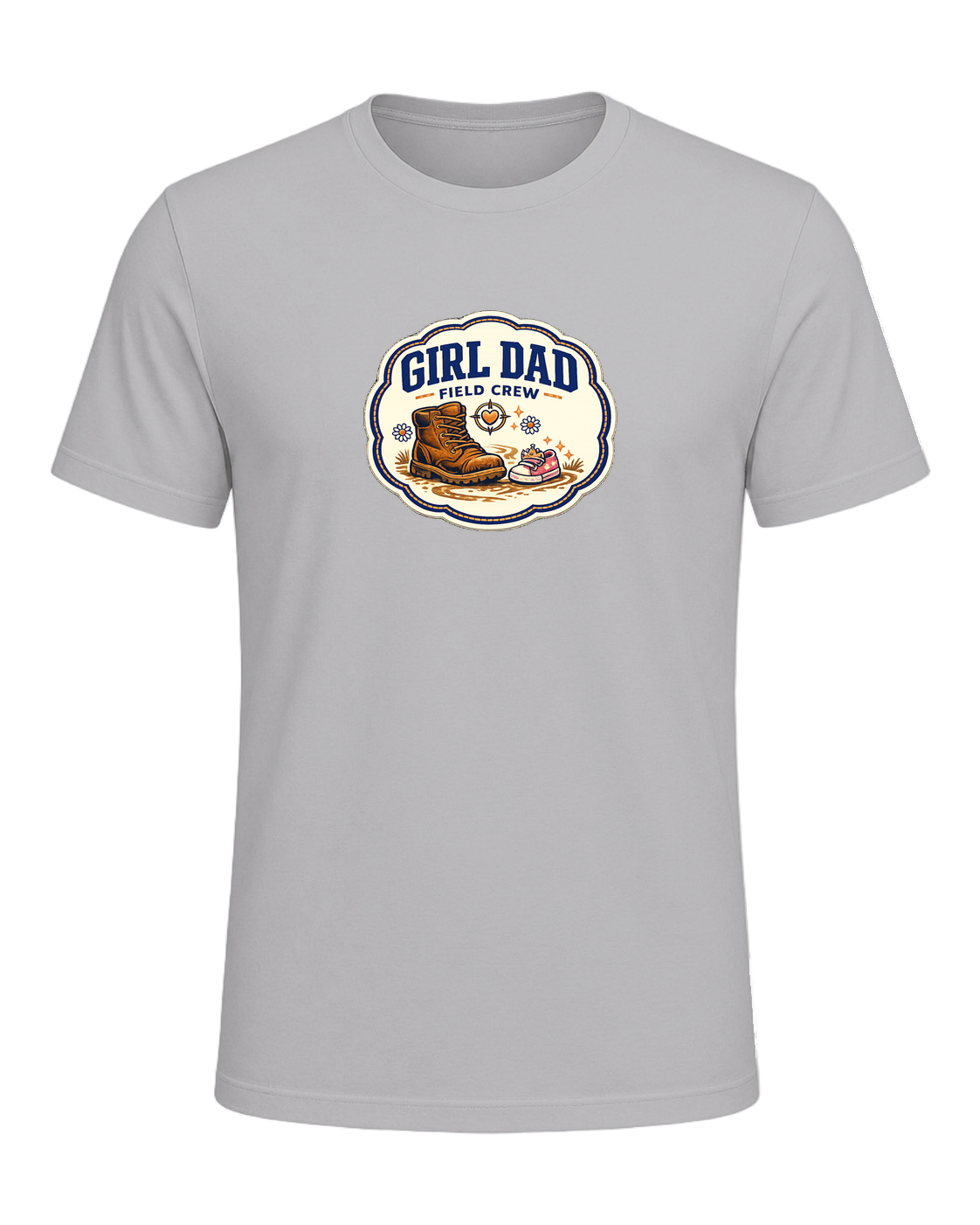 Girl Dad Field Crew Tee — Athletic Heather