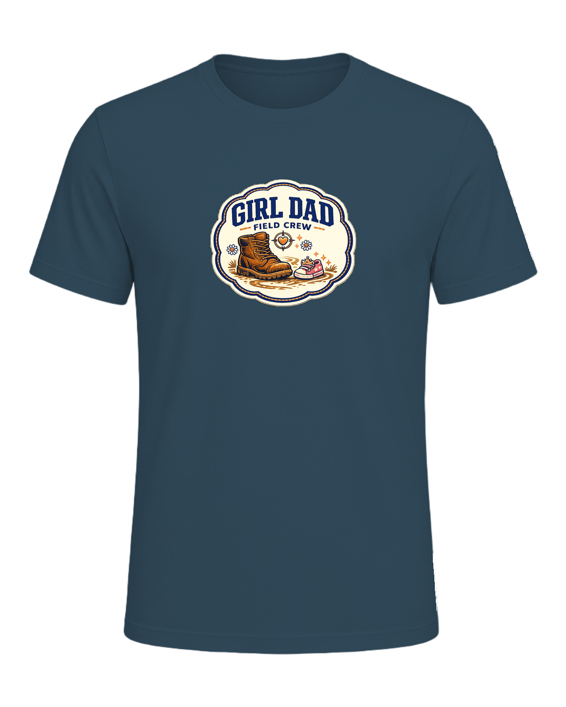 Girl Dad Field Crew Tee — Deep Teal