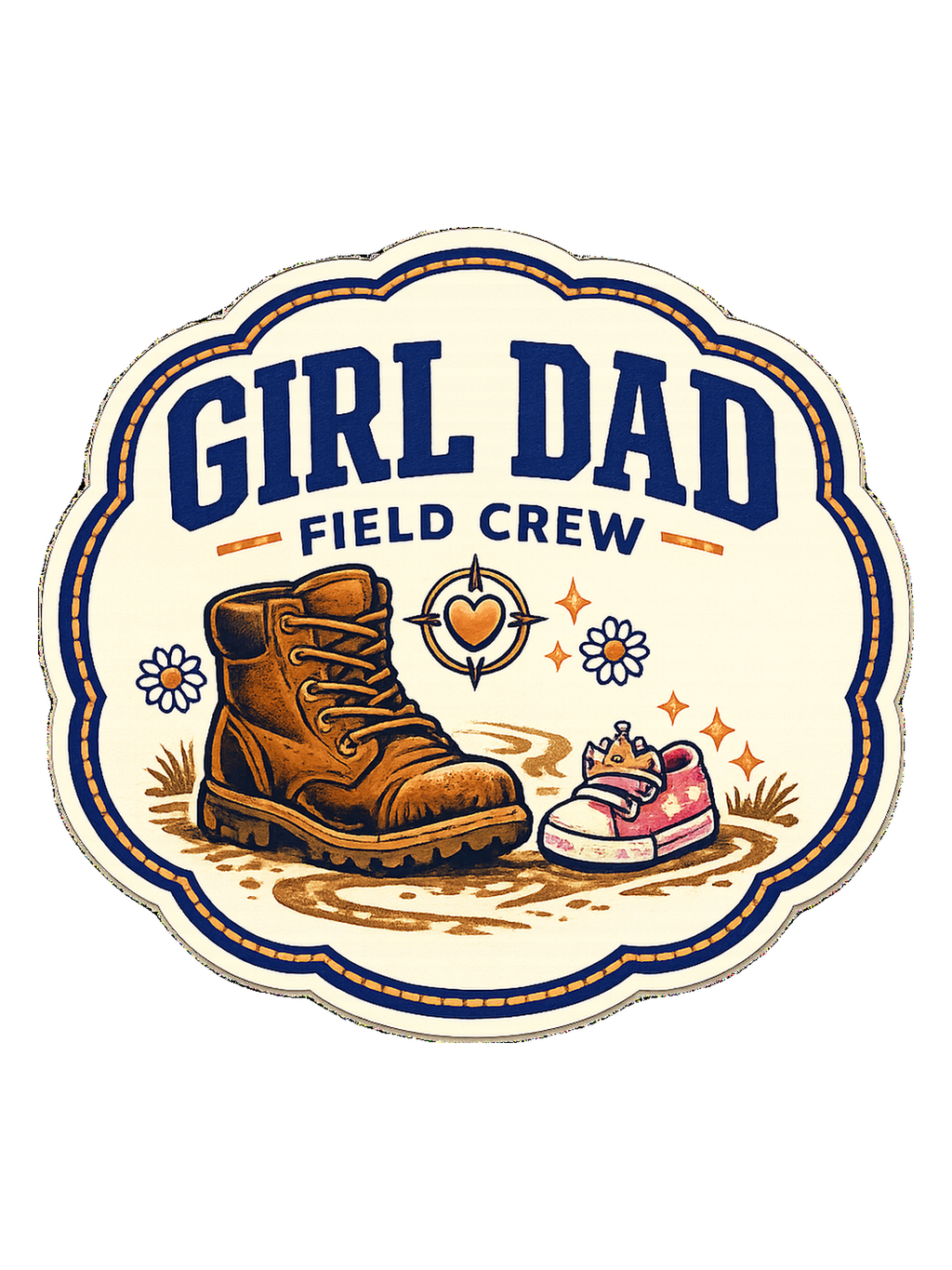 Girl Dad Field Crew Tee