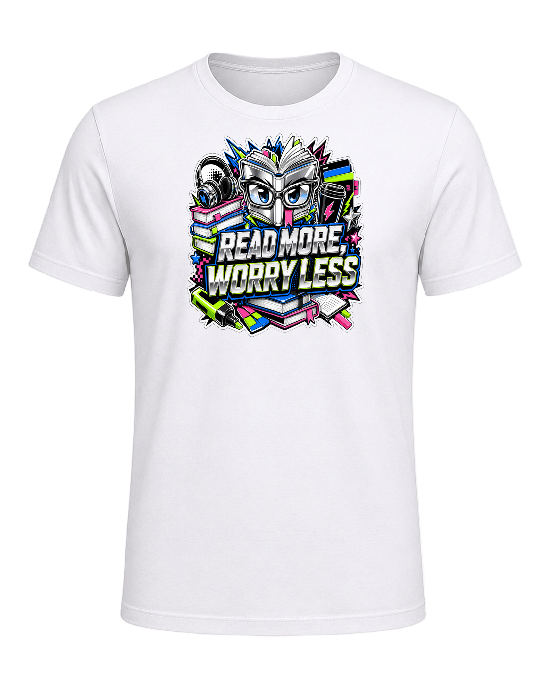 READ MORE, WORRY LESS — White