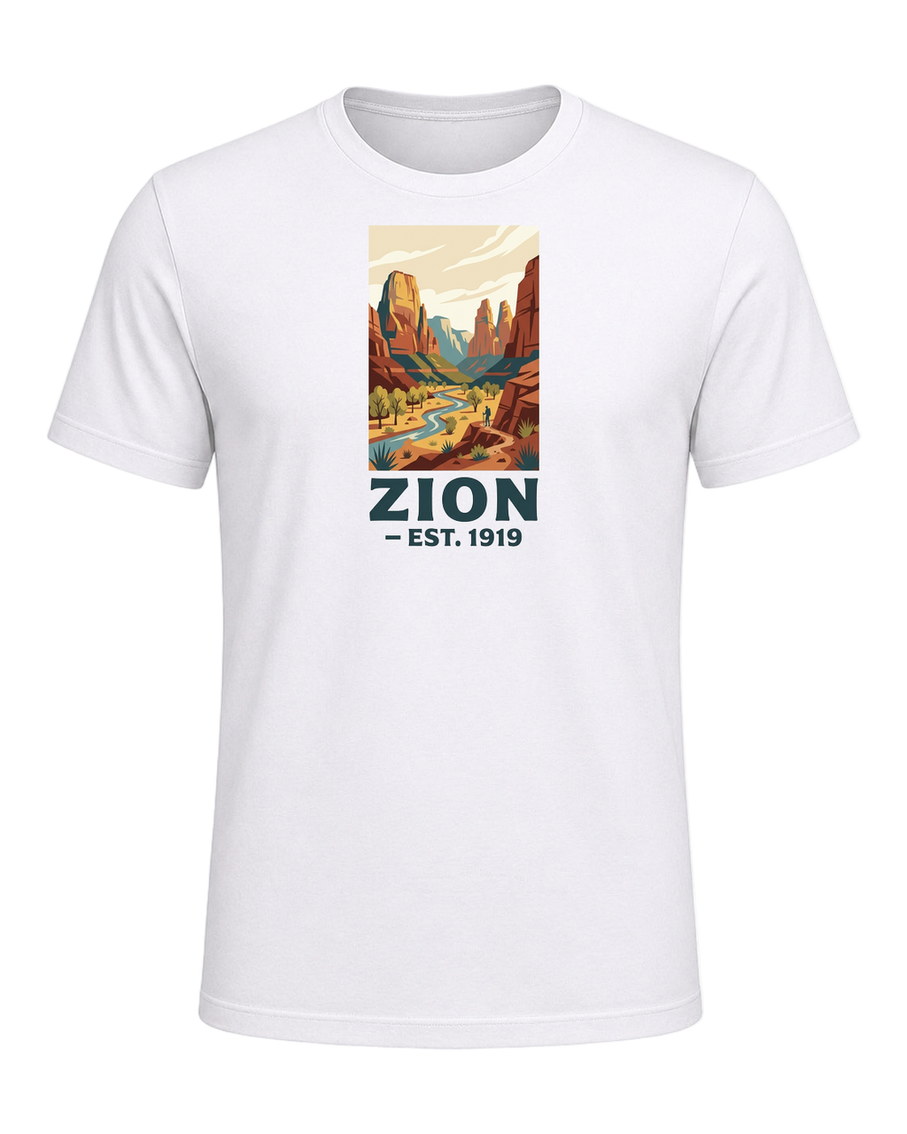 National Park Specific (WPA Style) — White