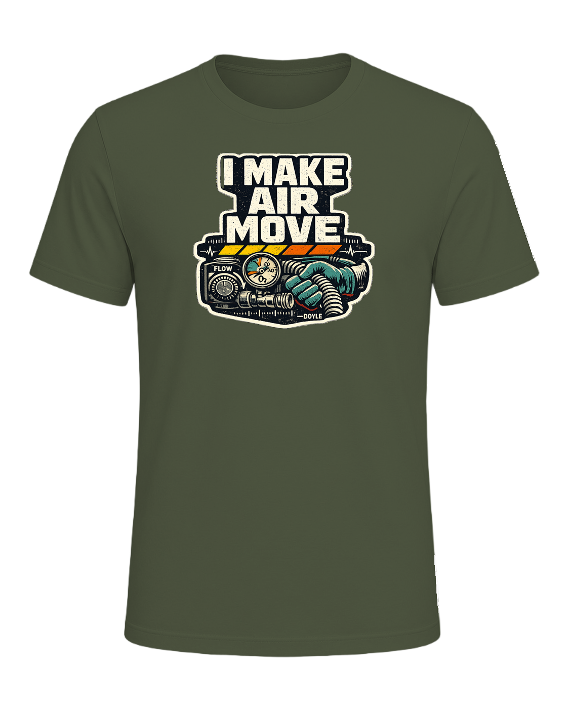 I Make Air Move Tee — Military Green