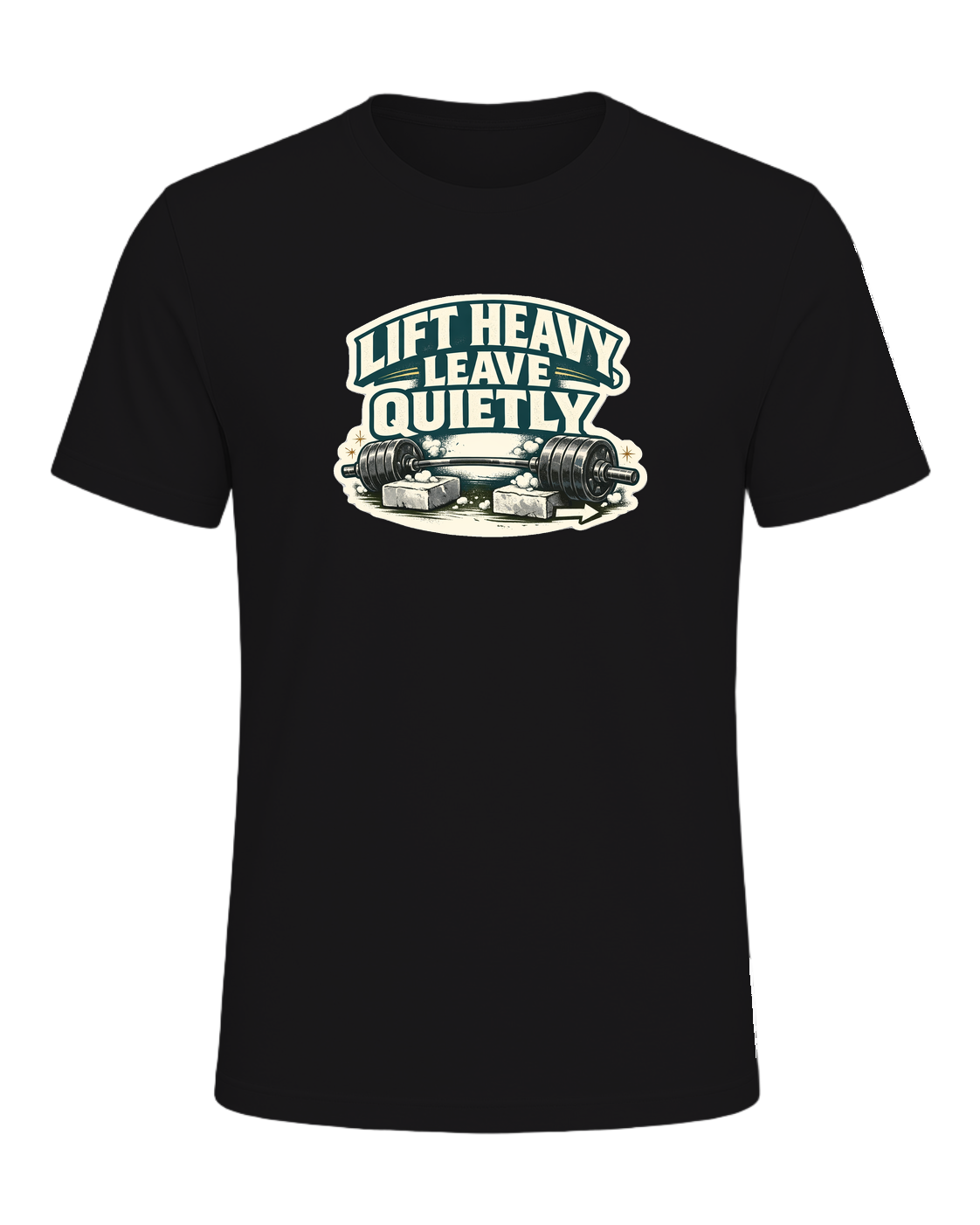 Lift Heavy, Leave Quietly Tee — Dark Grey Heather