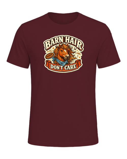 Barn Hair Don't Care Tee — Maroon