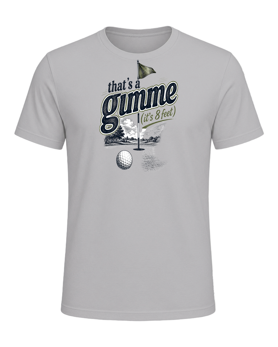 that's a gimme (it's 8 feet) — Athletic Heather