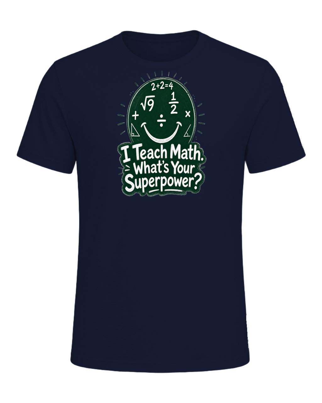 Math Pun Teacher — Navy