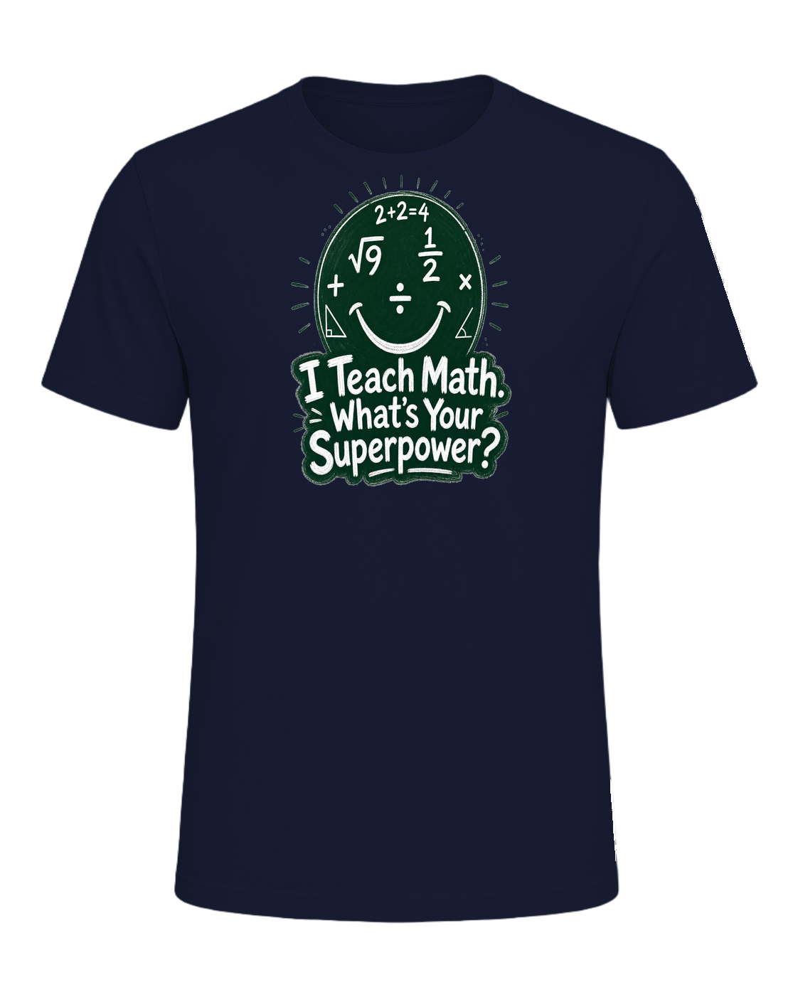 Math Pun Teacher — Navy
