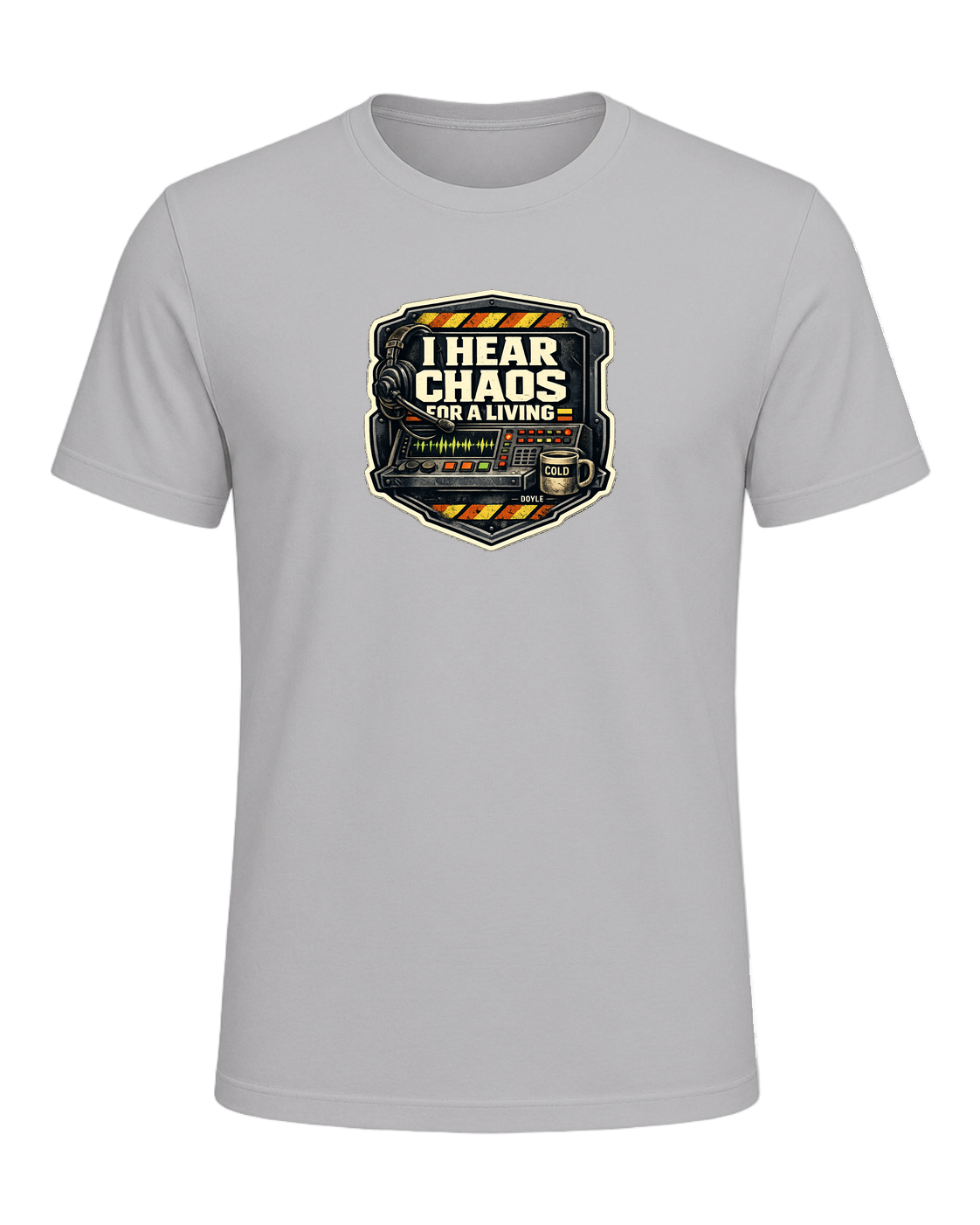 I Hear Chaos For A Living Tee — Athletic Heather
