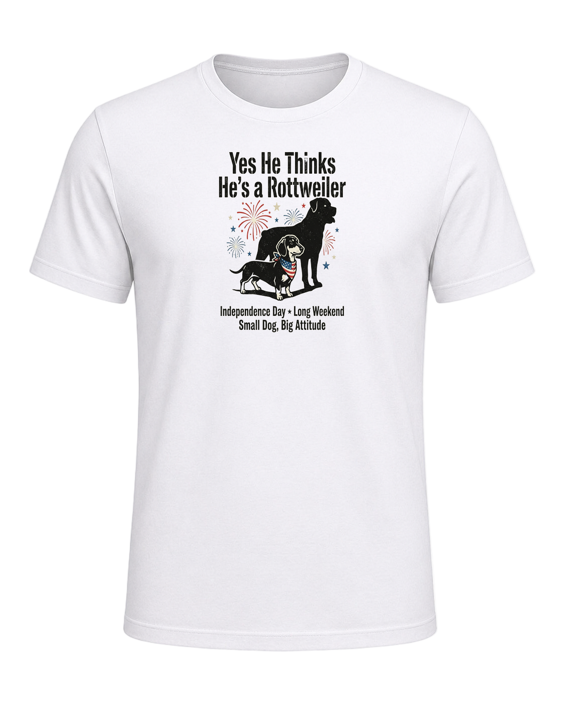 Yes He Thinks He's a Rottweiler — White