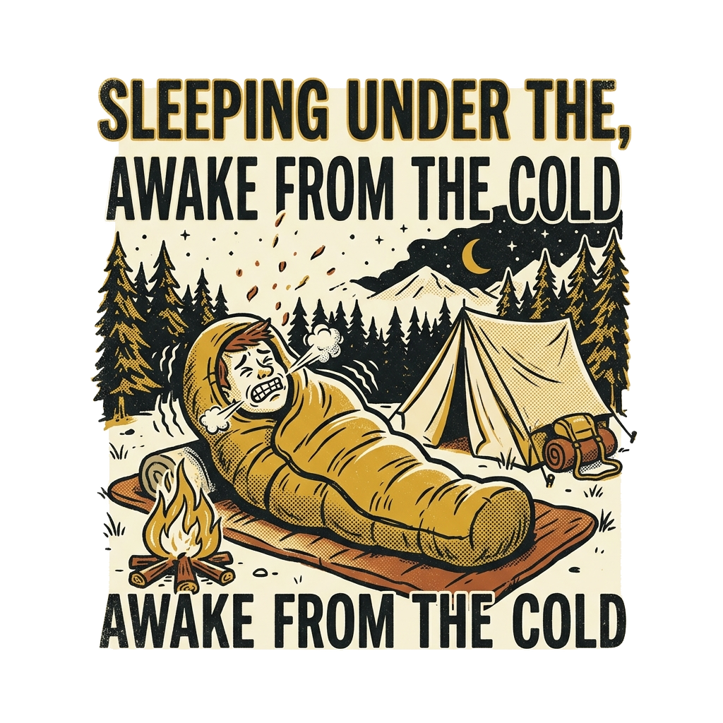 sleeping under the stars, awake from the cold