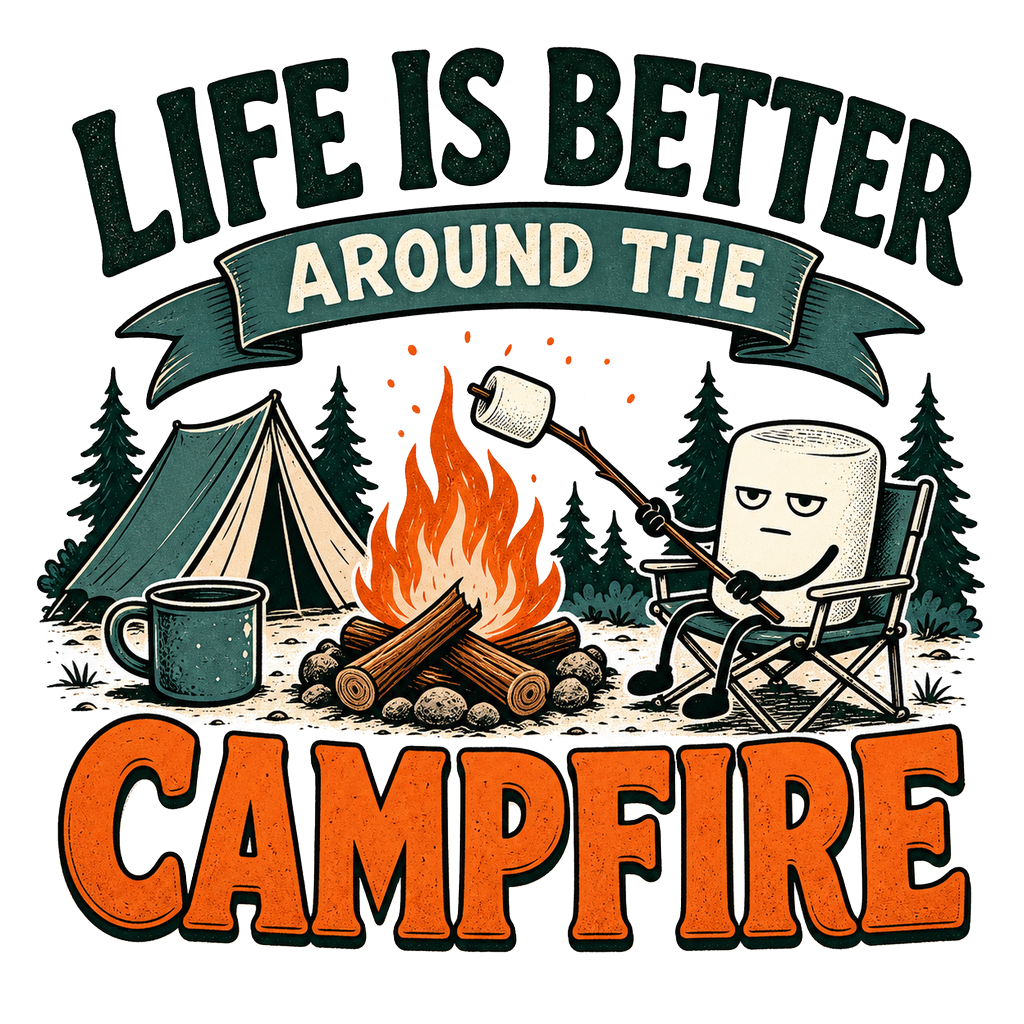 LIFE IS BETTER AROUND THE CAMPFIRE