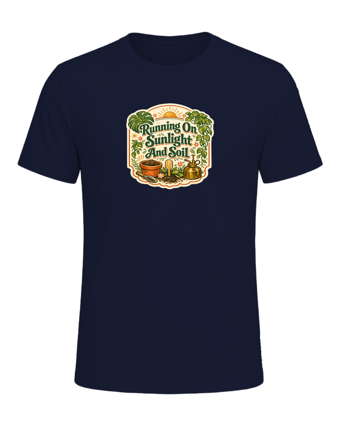 Running On Sunlight And Soil Tee — Navy