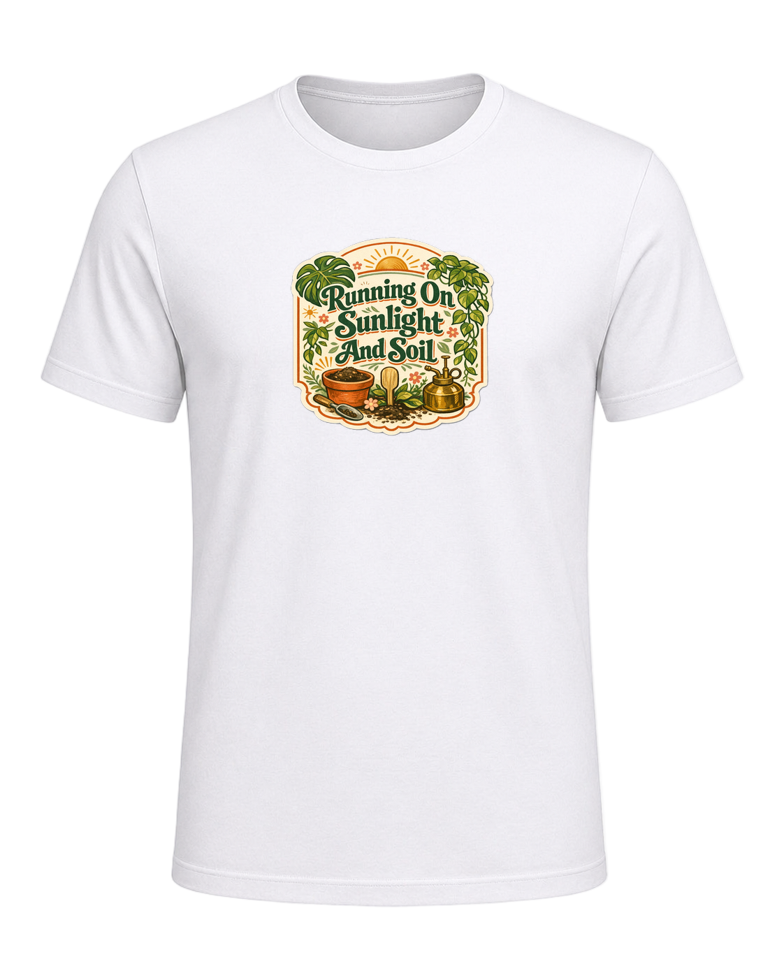 Running On Sunlight And Soil Tee — White