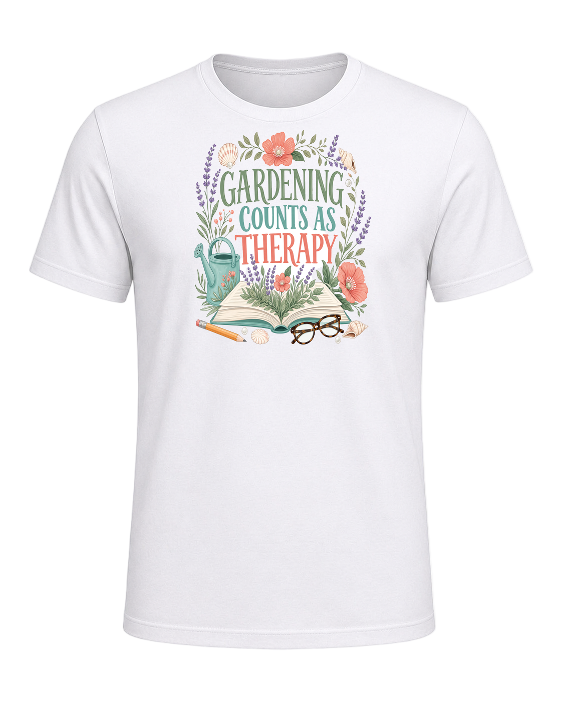 GARDENING COUNTS AS THERAPY — White