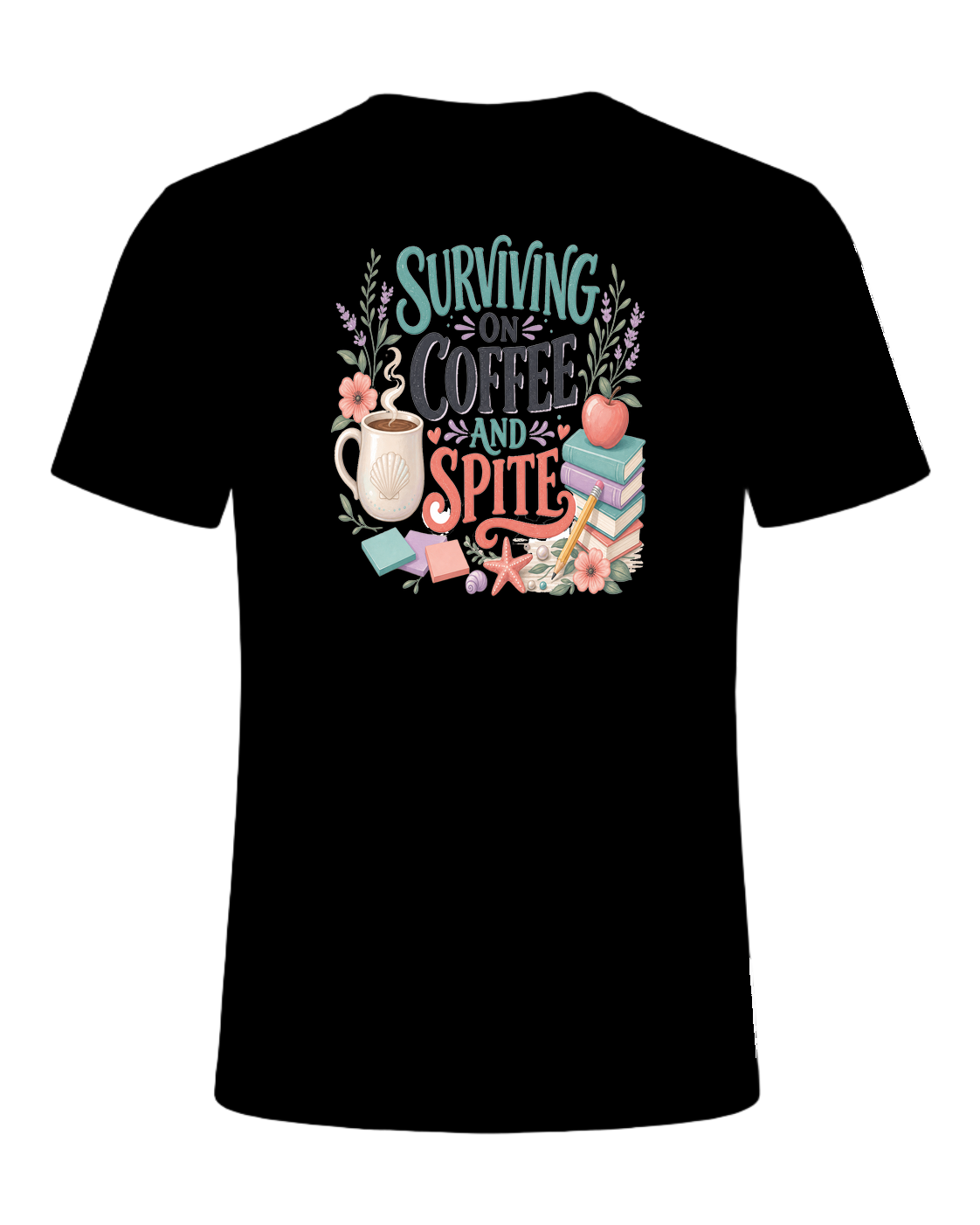 SURVIVING ON COFFEE AND SPITE — Black