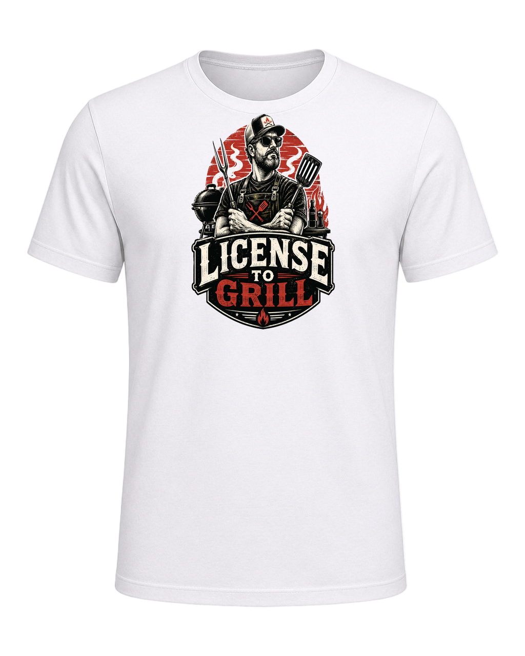 LICENSE TO GRILL — White