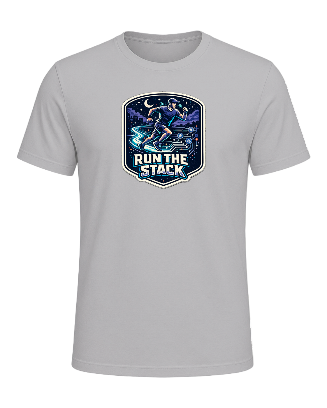 Run The Stack Tee — Athletic Heather