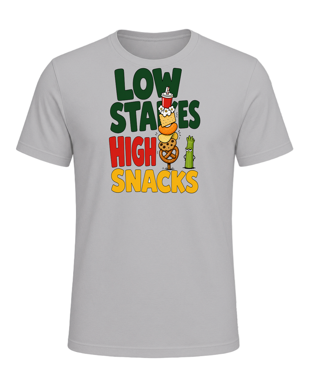 LOW STAKES HIGH SNACKS — Athletic Heather