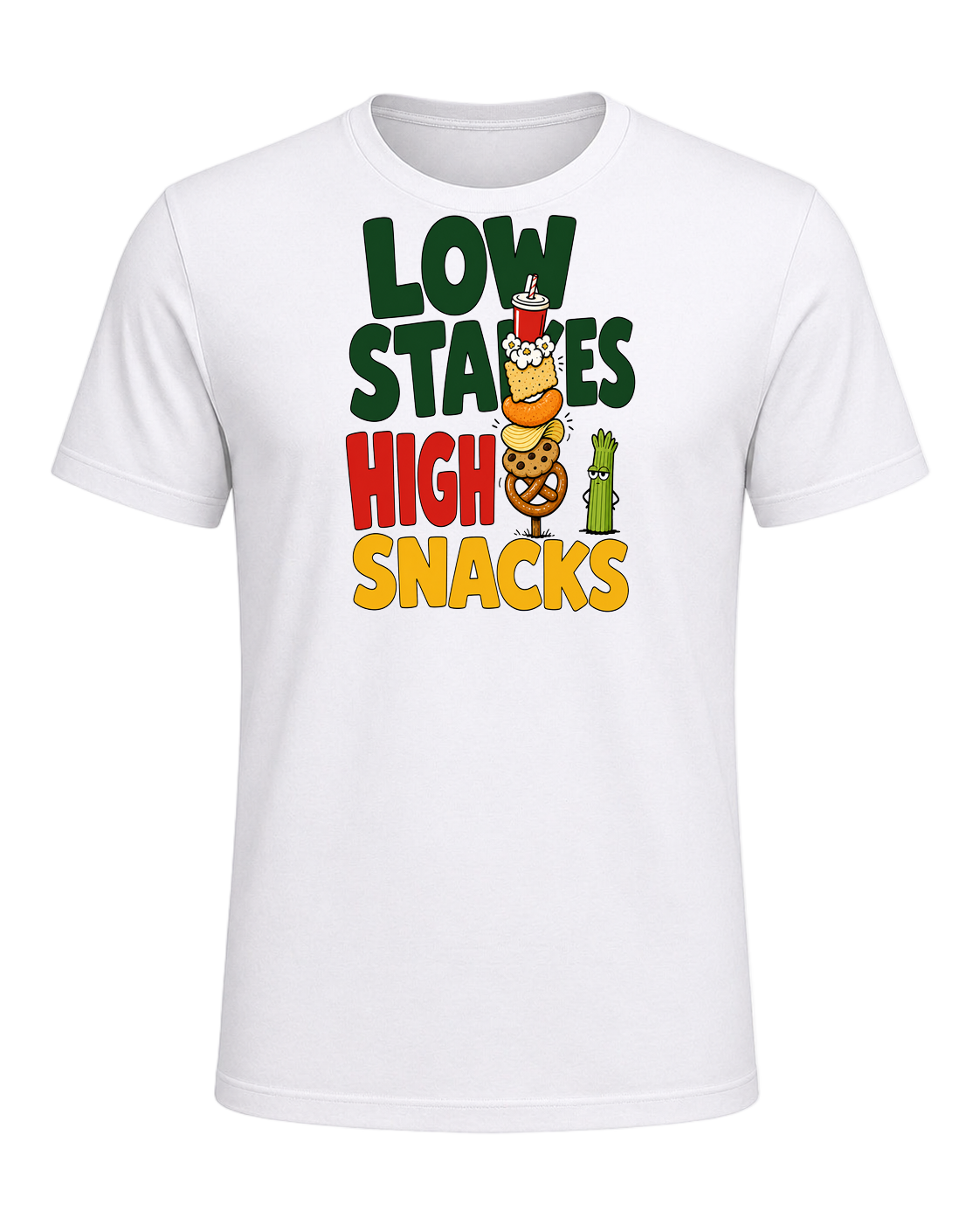 LOW STAKES HIGH SNACKS — White