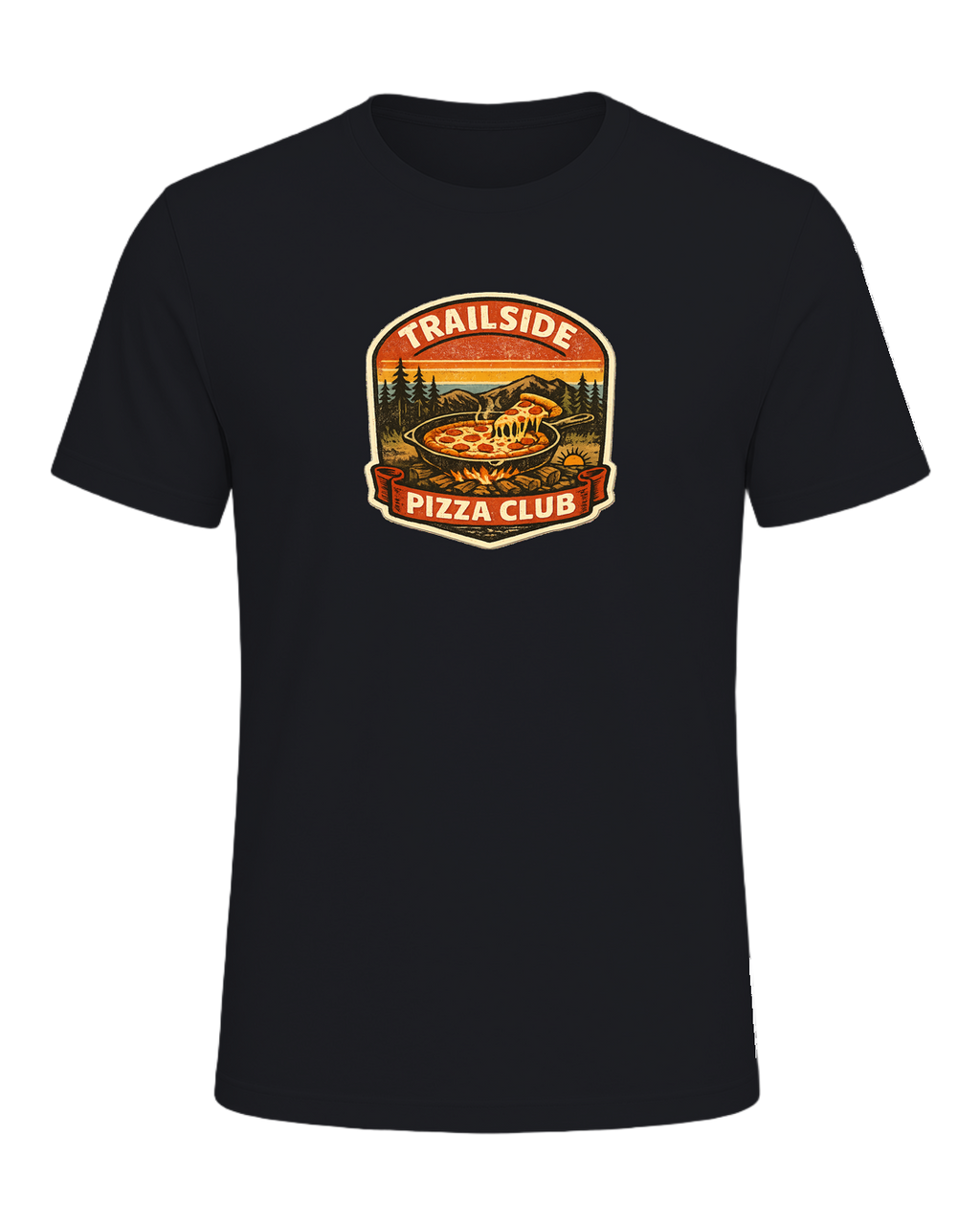 Trailside Pizza Club Tee — Vintage Black