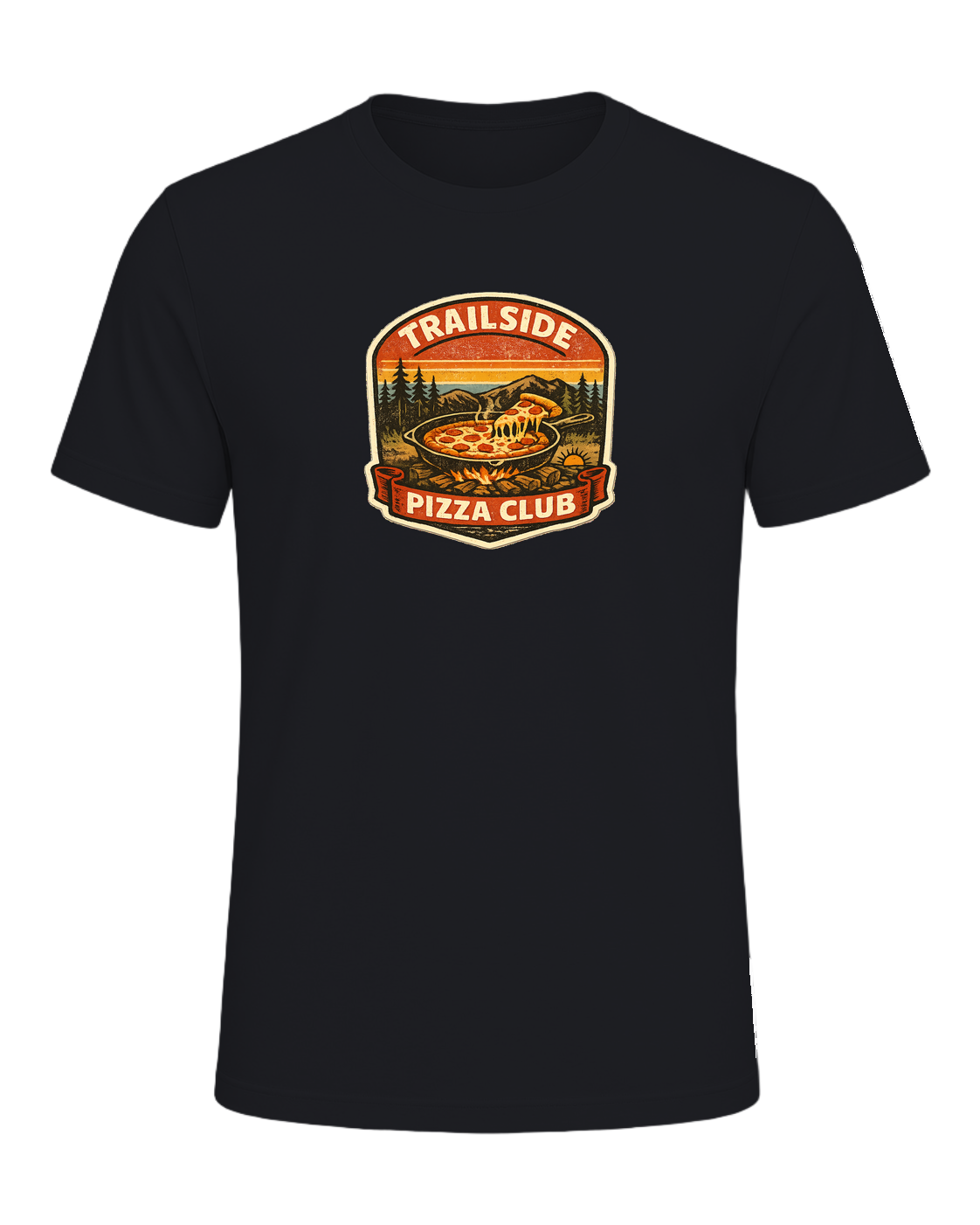 Trailside Pizza Club Tee — Vintage Black