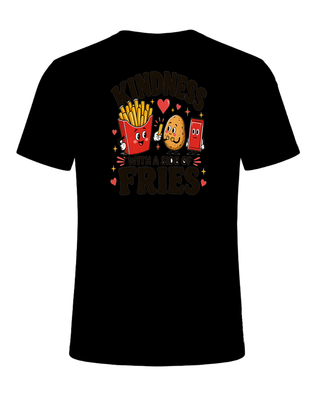 KINDNESS WITH A SIDE OF FRIES — Black